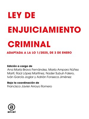 cover image of Ley de Enjuiciamiento Criminal